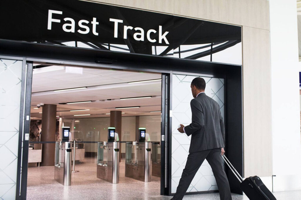 The Fast Track priority lane – designed for travelers who value speed, comfort, and a stress-free airport experience.