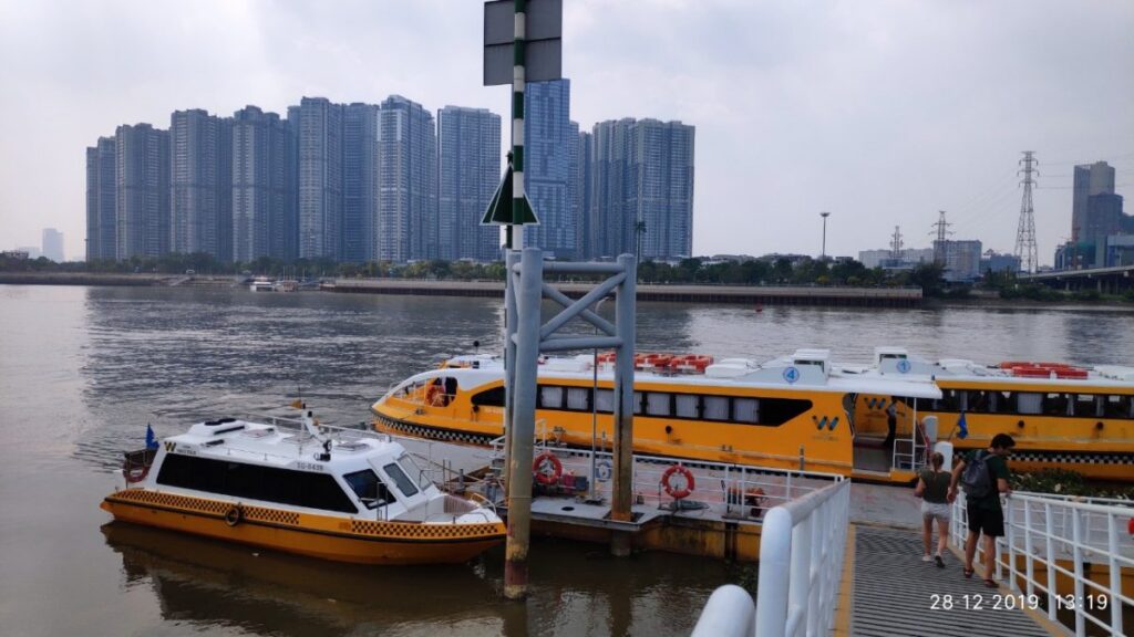 Saigon Waterbus at Binh An station on the Saigon River