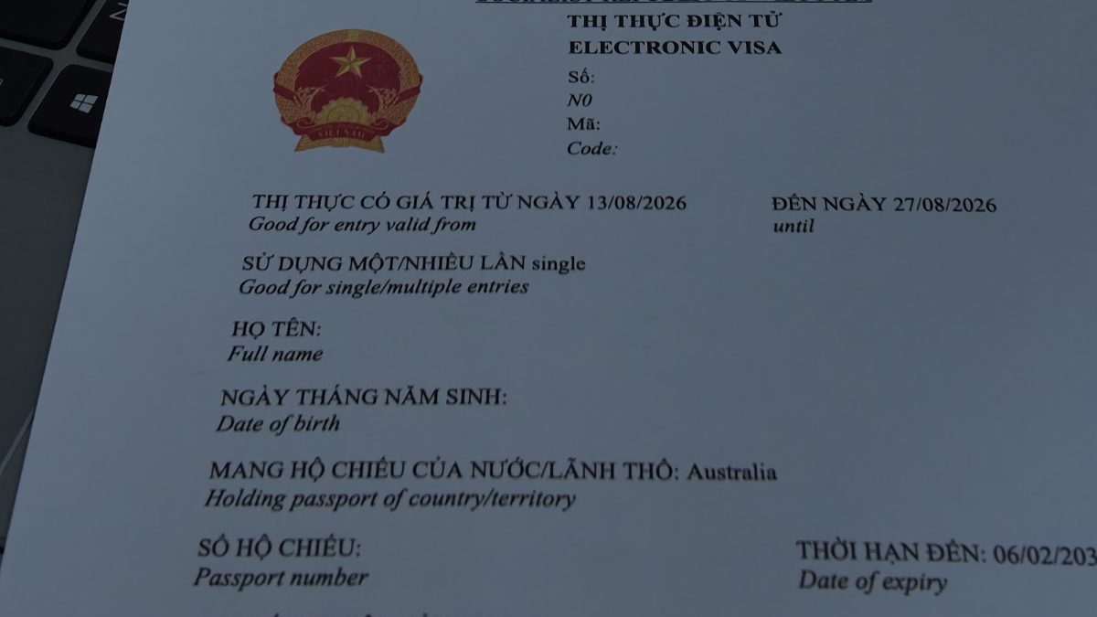 Vietnam e-visa approval letter for an Australian passport holder - do you need a visa for Vietnam