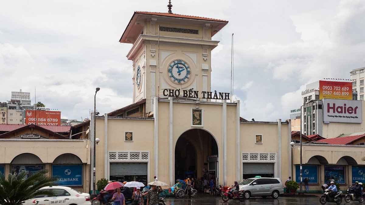 The entrance of Ben Thanh Market in Ho Chi Minh City