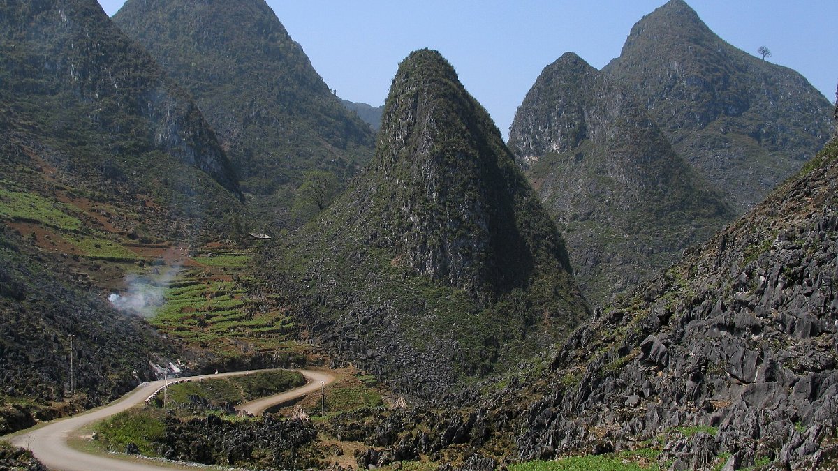 Karst peaks and valleys in Ha Giang