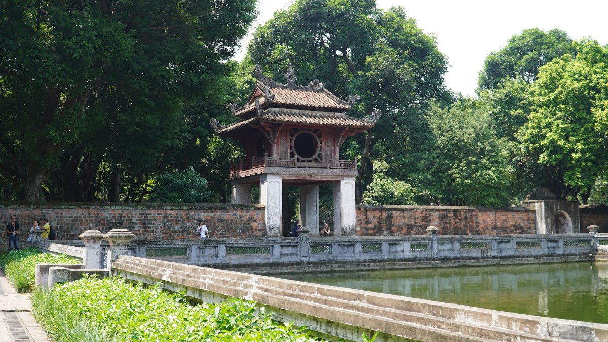 A courtyard inside the Temple of Literature, Hanoi