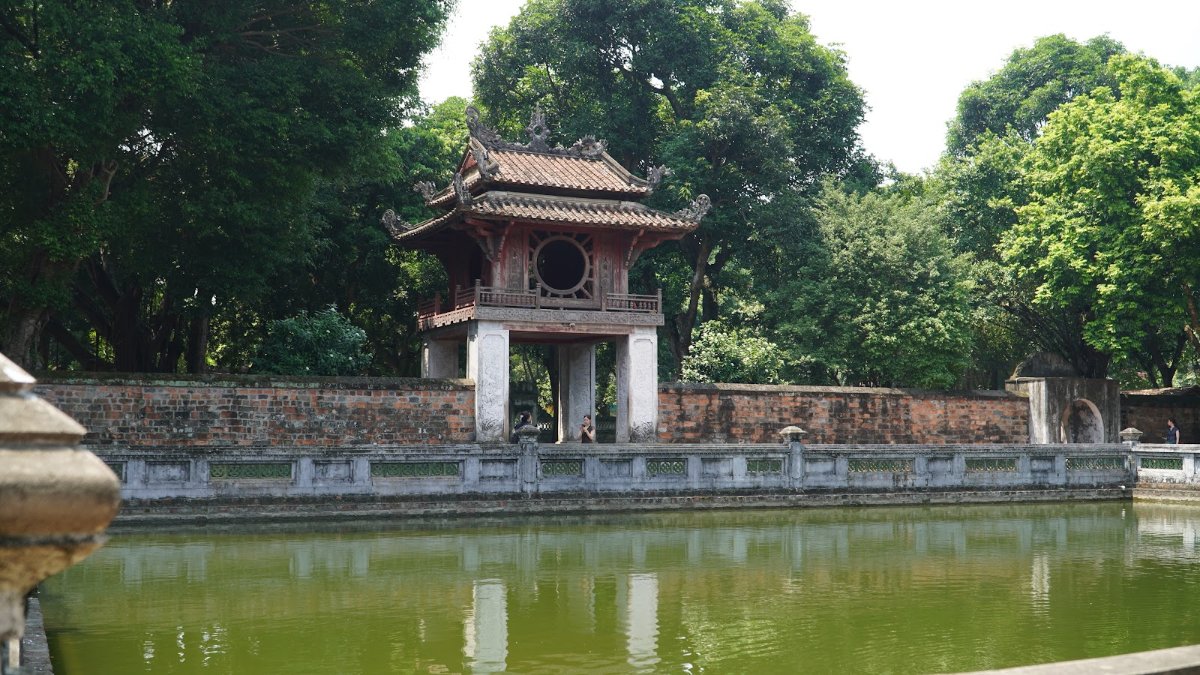 The Temple of Literature in Hanoi on a clear day