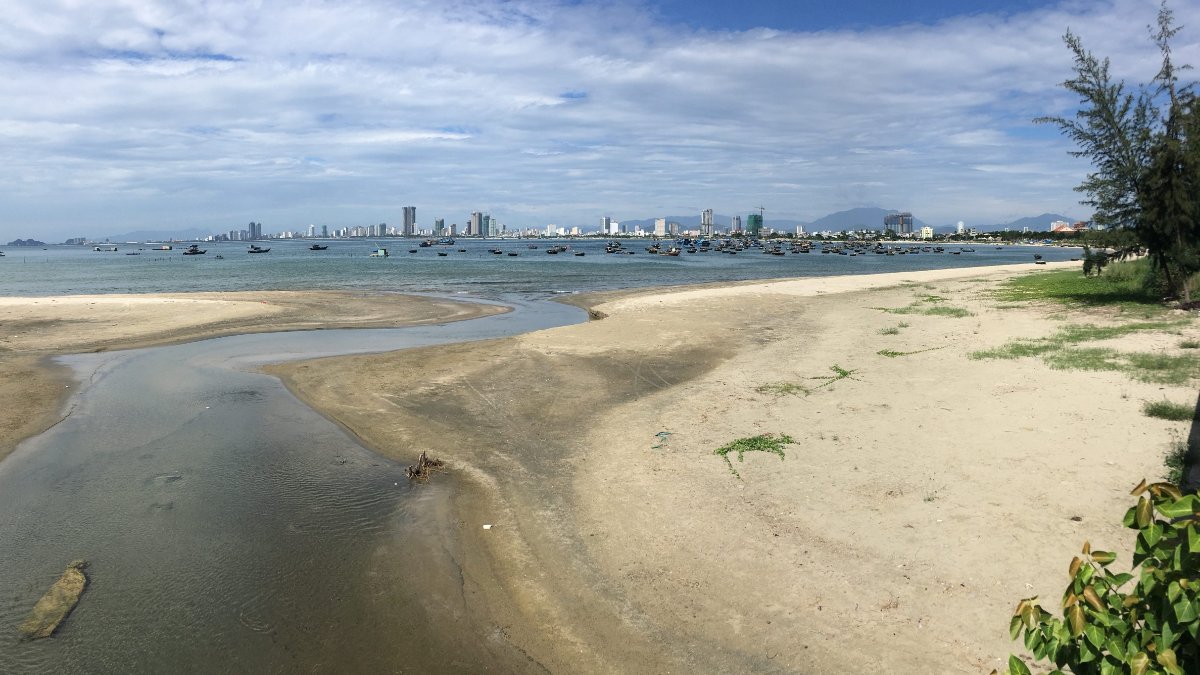 Aerial view of My Khe Beach along the Da Nang coast