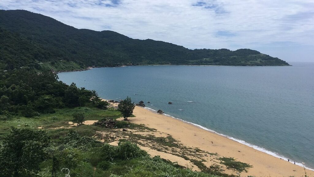 The forested coastline and beaches of Son Tra Peninsula near Da Nang